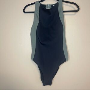 Roxy Black and Gray One Piece Swimsuit